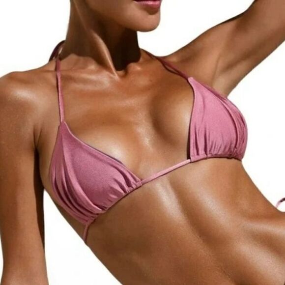 VDM The Label Marley Reversible Top Dusty Violet/Metallic Rose. Size Small. NWT - Picture 2 of 8